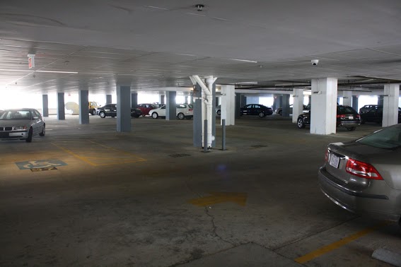 Parking garage at Cityline at Tenleytown, Washington DC.