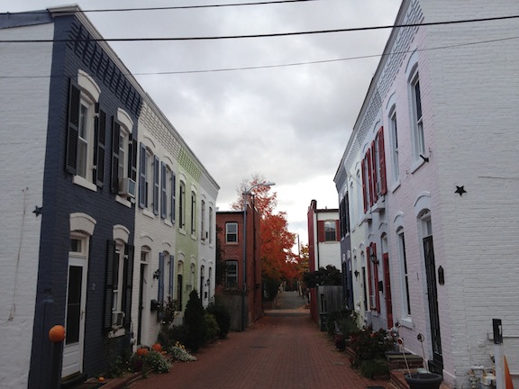 Alley houses in the shaddow of the Supreme Court