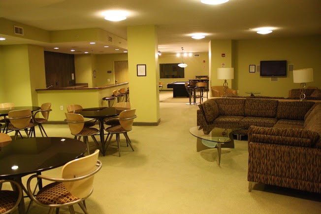 Party room at 400 Massachusetts Ave condo building