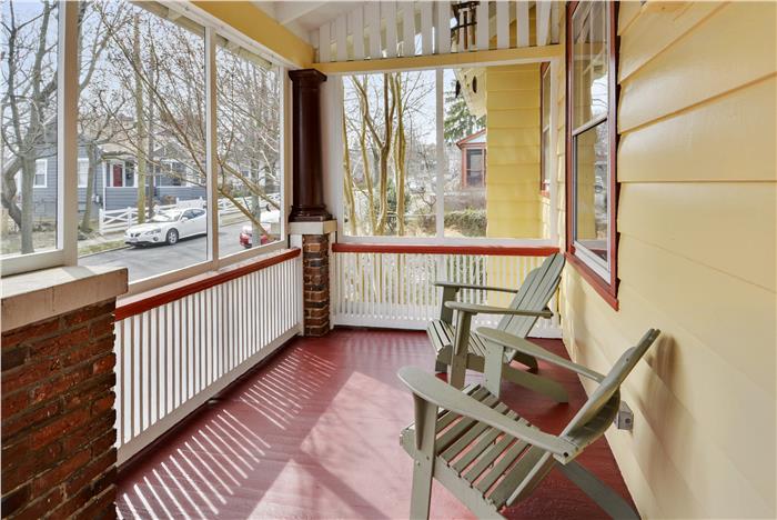 1010 Sigsbee Pl NE DC. Front screened porch