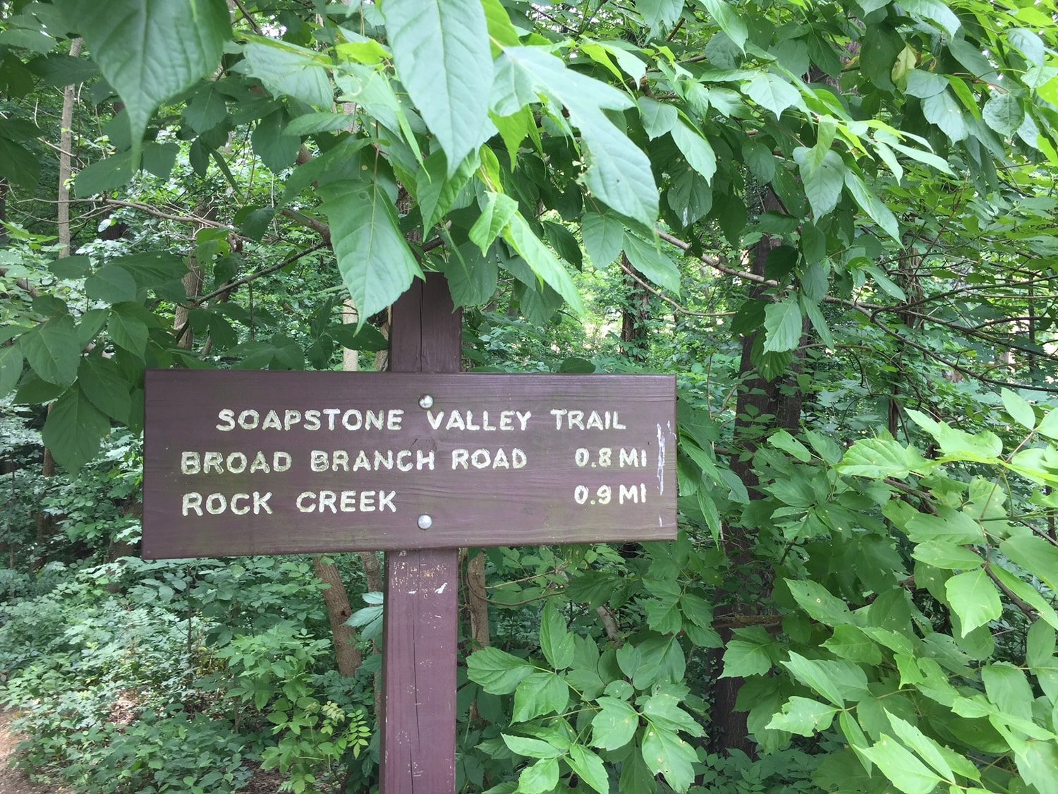 Soapstone Valley Trail Sign - Van Ness - Washington, DC