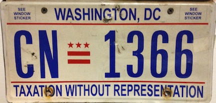 Washington DC license plate from 2003