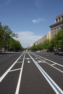 Bike lane in Washington DC