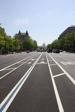 Bike lane in Washington DC