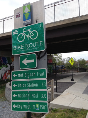 Metropolitan Branch Bike Trail in Brookland Washington DC