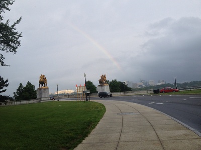Rainbow over Memorial Bridge Washington DC